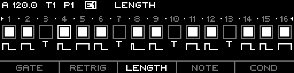 STEPS page on the Length layer