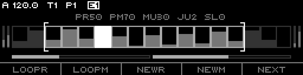 LOOP page — loop tape with window brackets